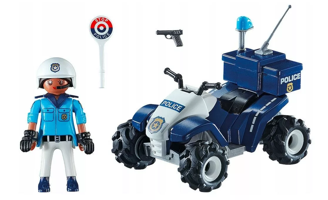 Playmobil Klocki Zestaw z figurką City Action 71092 Policyjny Speed Quad